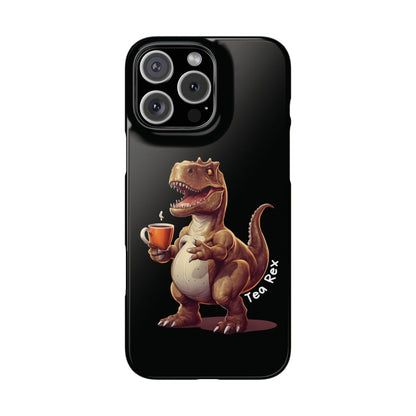 Slim Black Tea Rex & T-Rex iPhone Case With A Unique And Funny Design