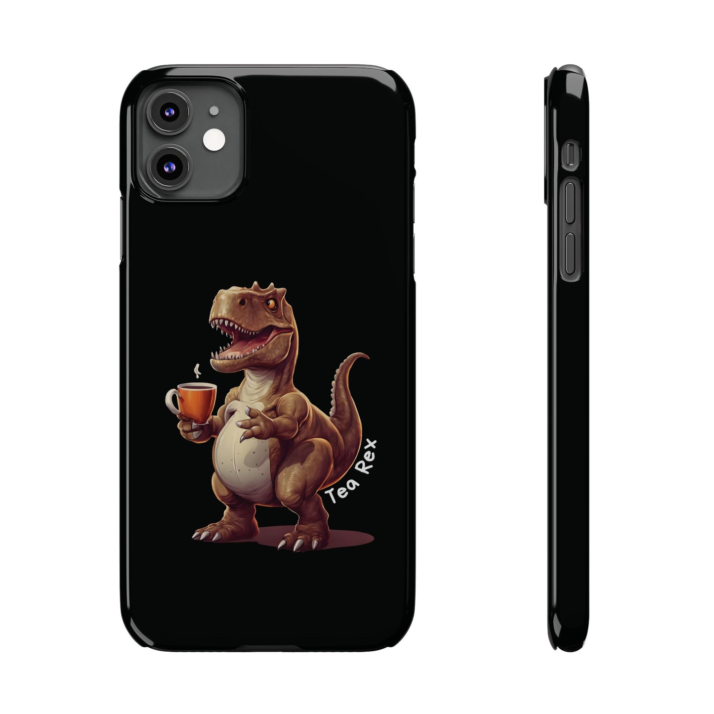 Tea Rex Black iPhone 11 Case