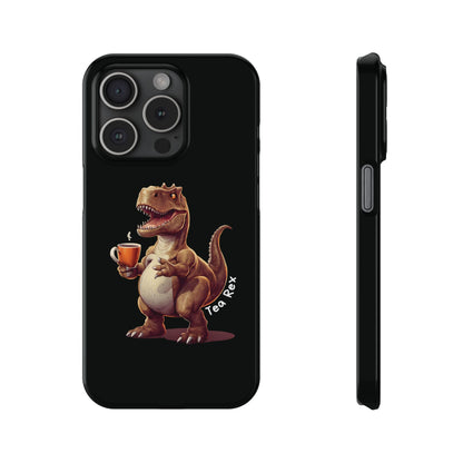 Tea Rex Black iPhone 15 Pro Case