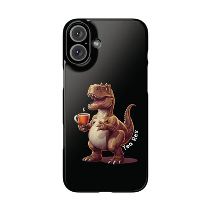 Tea Rex Black iPhone 16 Plus Case