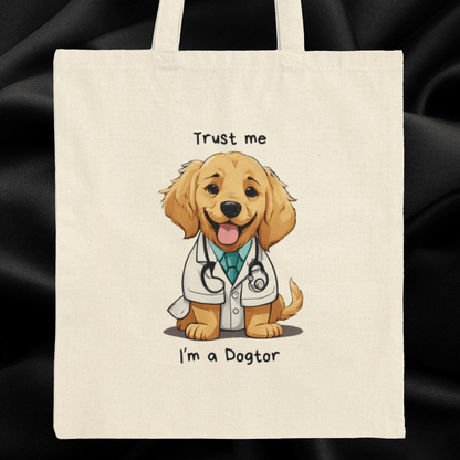 Tote Bag Cute Dog Doctor