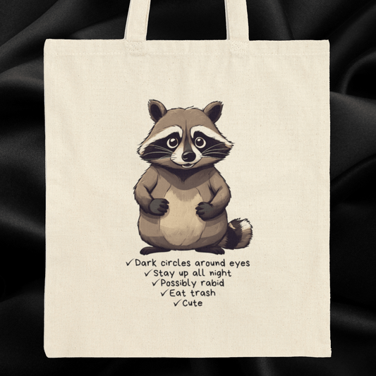 Tote Bag Cute Raccoon