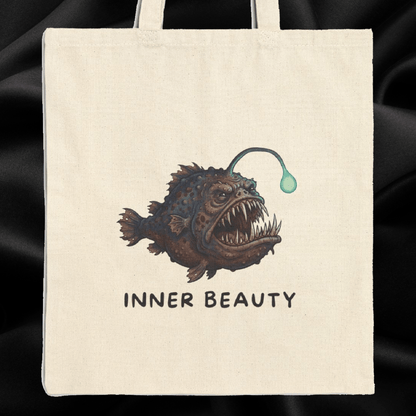 Anglerfish Tote Bag – Inner Beauty - Funny Deep Sea Creature Gift - StoreCuriosity Main
