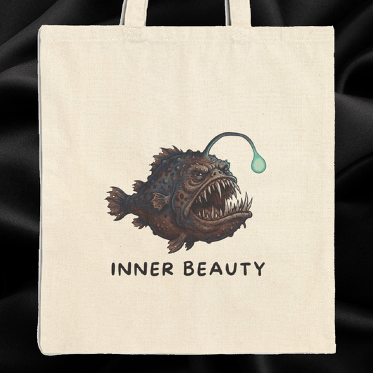 Anglerfish Tote Bag – Inner Beauty - Funny Deep Sea Creature Gift - StoreCuriosity Main