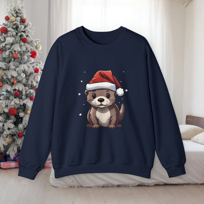 Christmas Otter Sweatshirt With Adorable Otter - StoreCuriosity