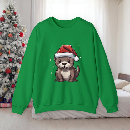Christmas Otter Sweatshirt With Adorable Otter - StoreCuriosity