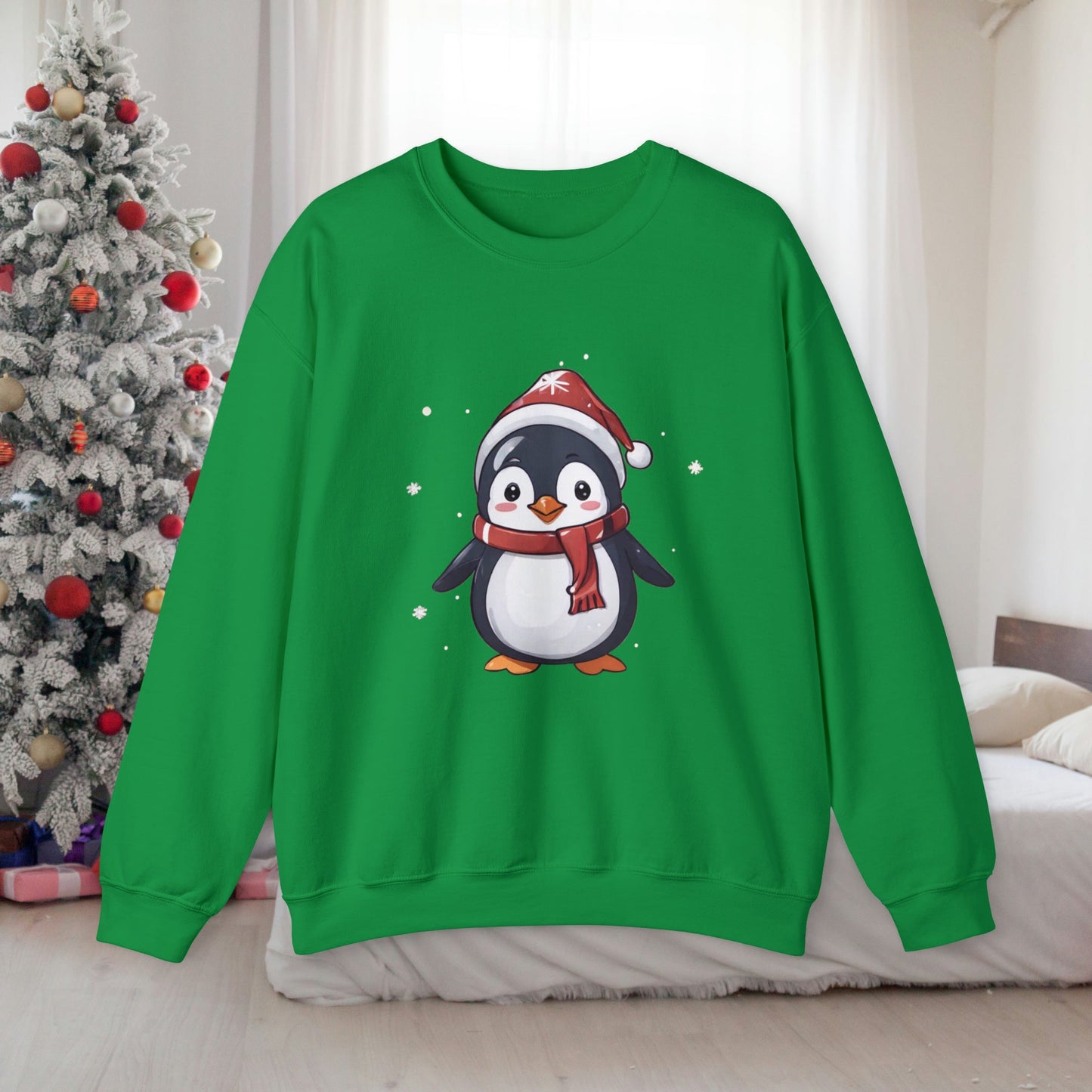Christmas Penguin Sweatshirt With Adorable Penguin - StoreCuriosity