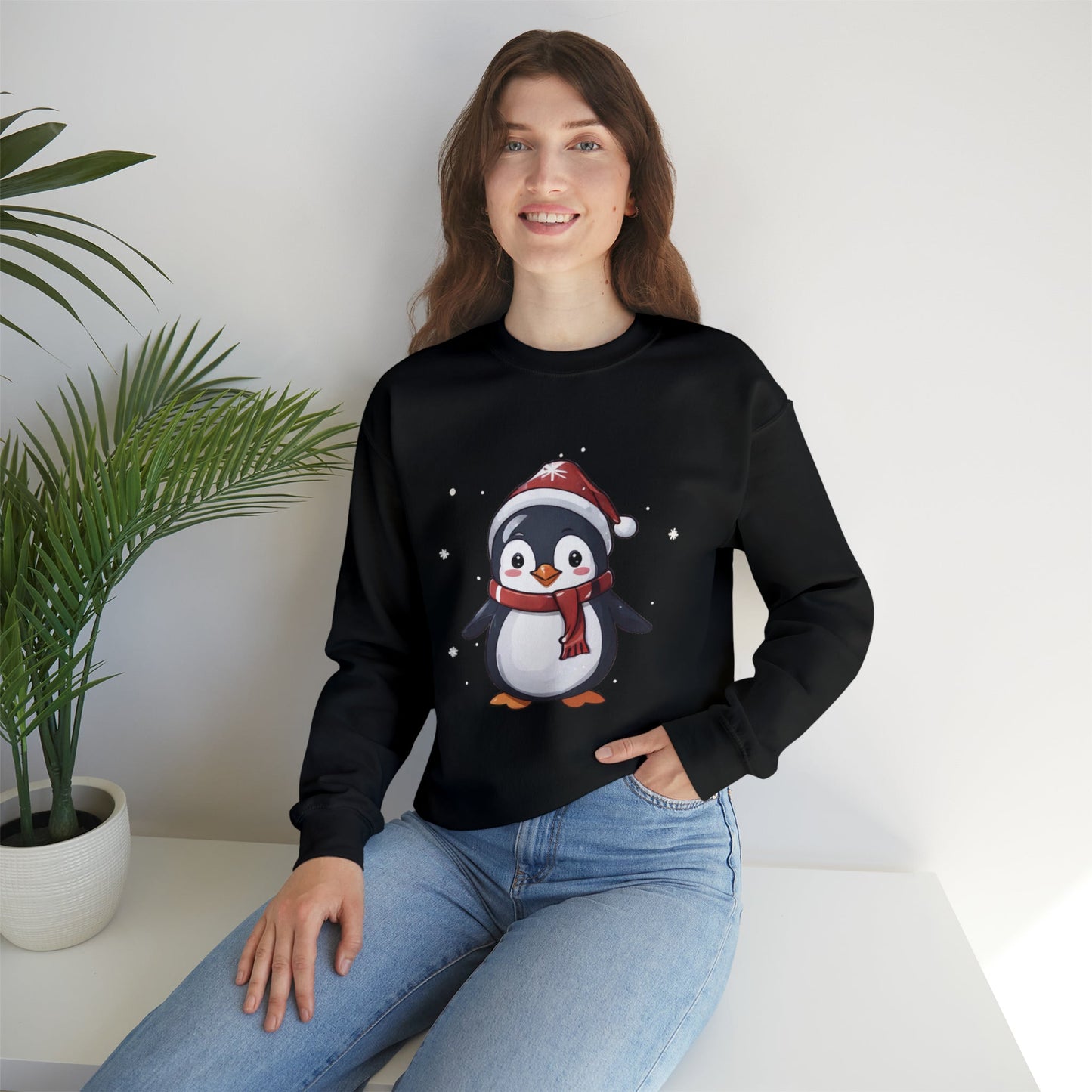 Christmas Penguin Sweatshirt With Adorable Penguin - StoreCuriosity