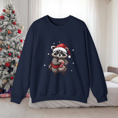 Christmas Raccoon Sweatshirt With Adorable Raccoon - StoreCuriosity