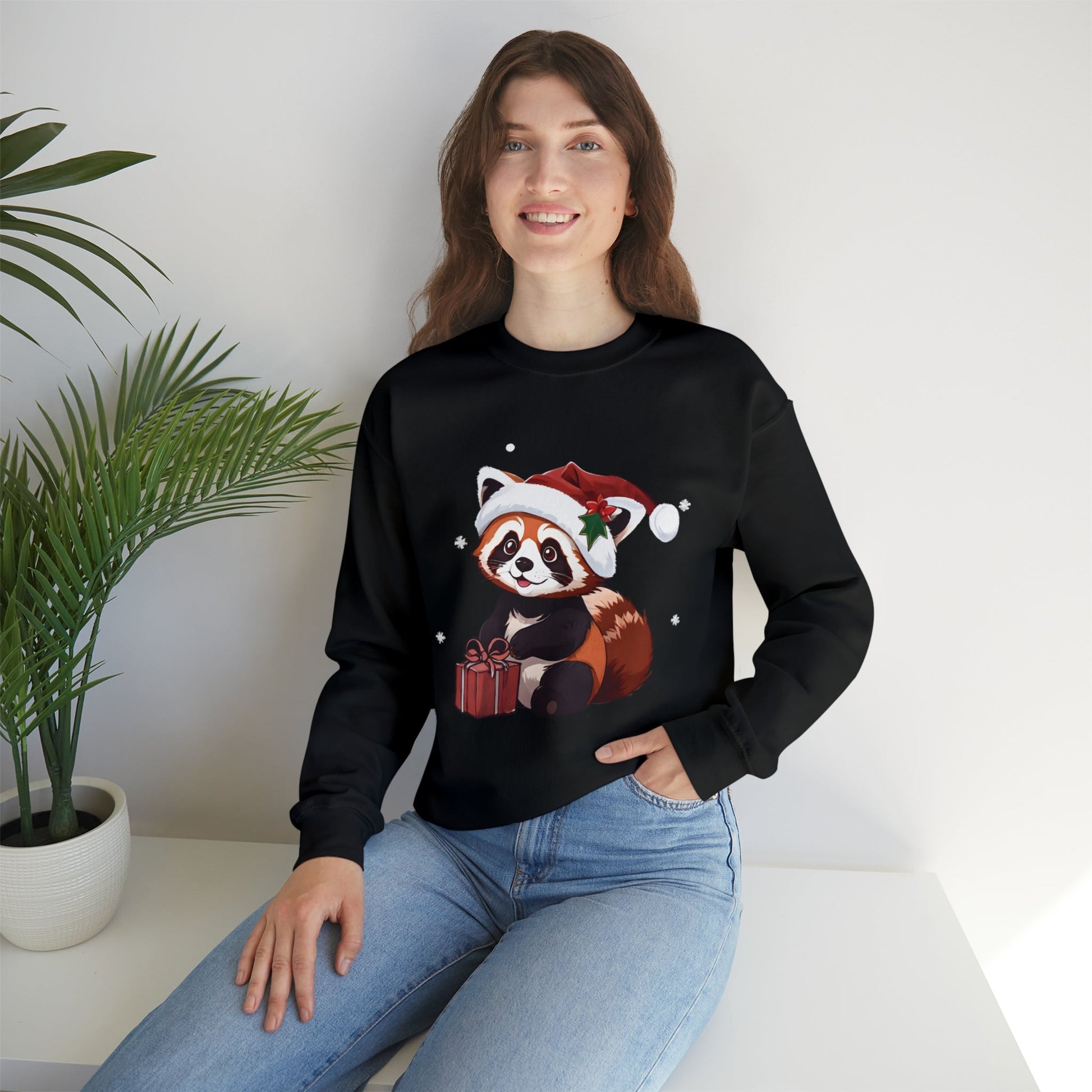 Christmas Red Panda Sweatshirt With Adorable Red Panda - StoreCuriosity