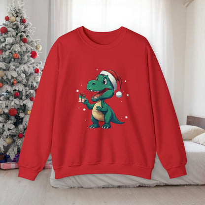 Christmas T - rex Sweatshirt With Adorable Tirannosaurus Rex - StoreCuriosity