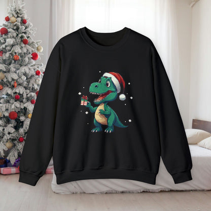 Christmas T - rex Sweatshirt With Adorable Tirannosaurus Rex - StoreCuriosity