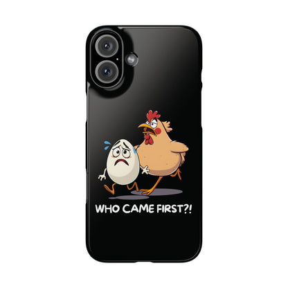 Funny Who Came First iPhone Case - StoreCuriosity