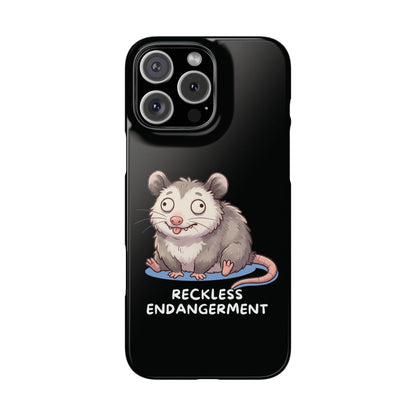 Opossum iPhone Case – Reckless Endangerment | Funny Goblin Mode - StoreCuriosity