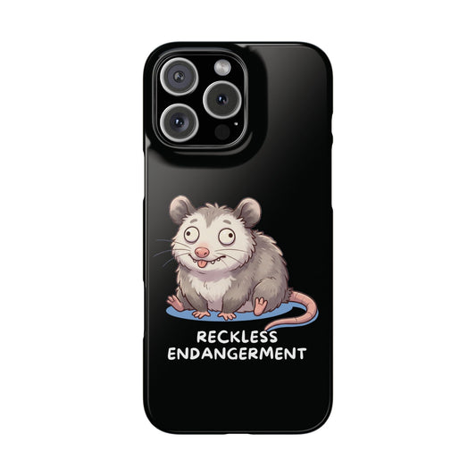 Opossum iPhone Case – Reckless Endangerment | Funny Goblin Mode - StoreCuriosity