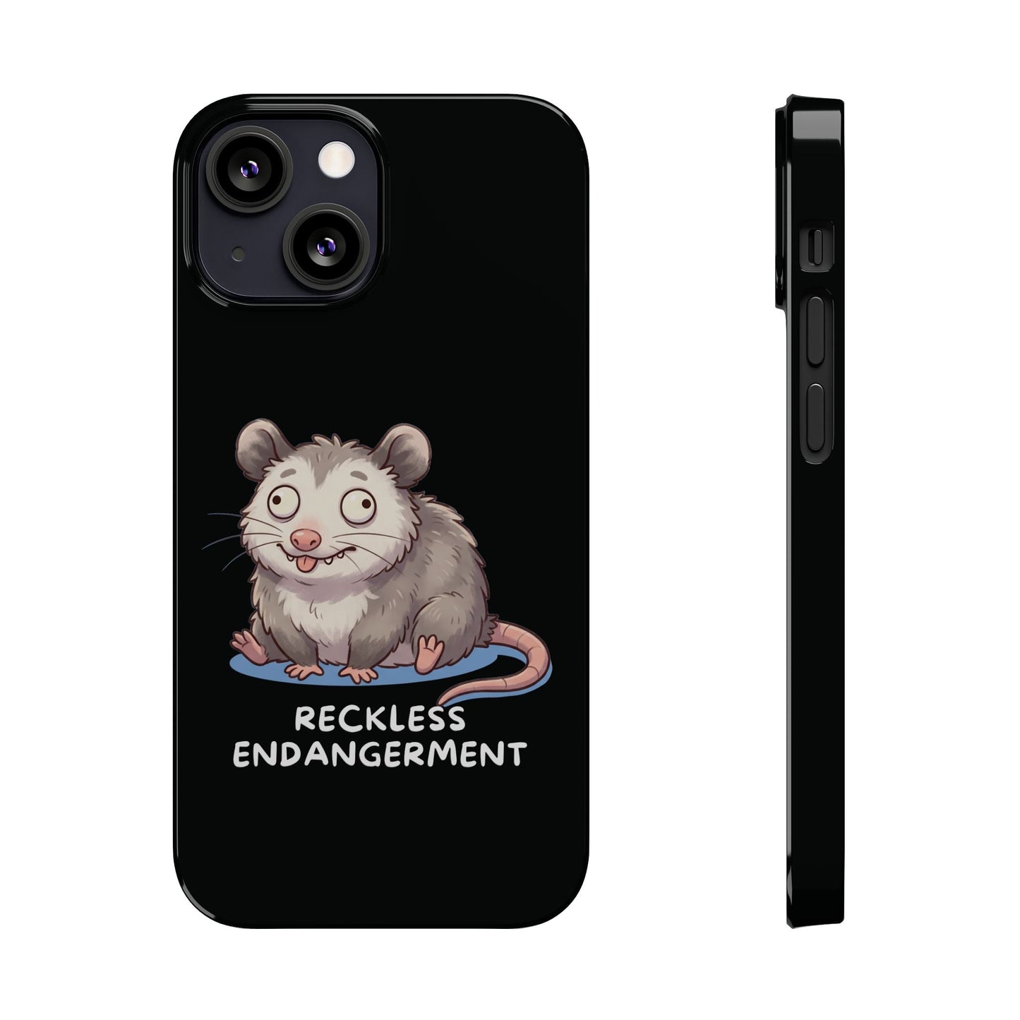 Opossum iPhone Case – Reckless Endangerment | Funny Goblin Mode - StoreCuriosity