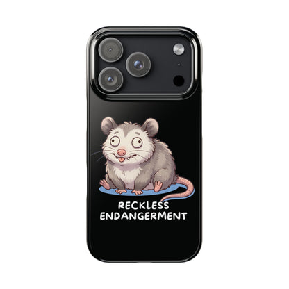 Opossum iPhone Case – Reckless Endangerment | Funny Goblin Mode - StoreCuriosity
