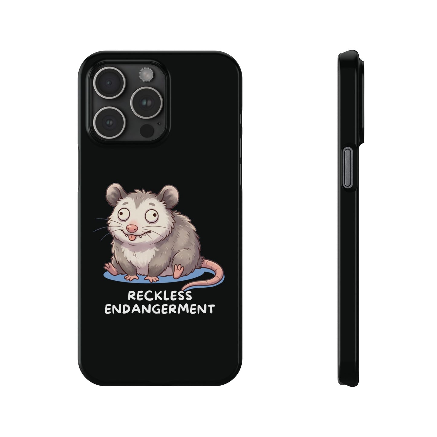 Opossum iPhone Case – Reckless Endangerment | Funny Goblin Mode - StoreCuriosity