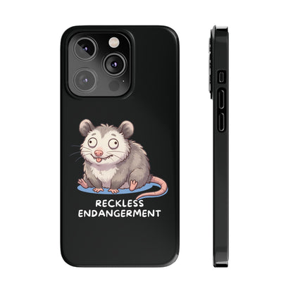 Opossum iPhone Case – Reckless Endangerment | Funny Goblin Mode - StoreCuriosity