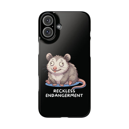 Opossum iPhone Case – Reckless Endangerment | Funny Goblin Mode - StoreCuriosity