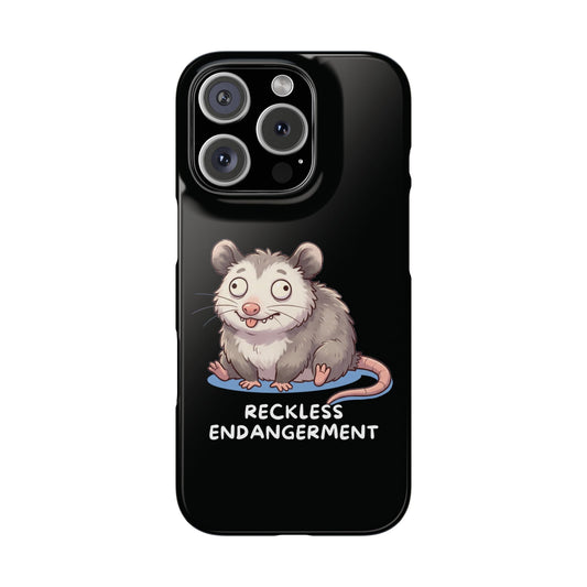 Opossum iPhone Case – Reckless Endangerment | Funny Goblin Mode - StoreCuriosity