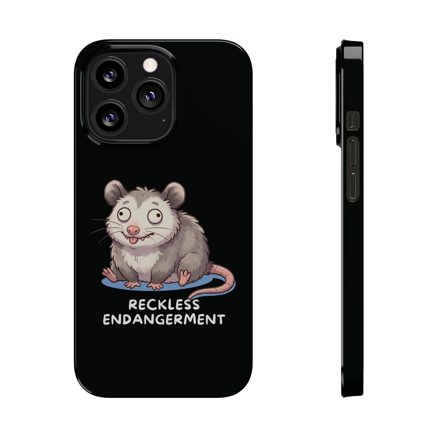 Opossum iPhone Case – Reckless Endangerment | Funny Goblin Mode - StoreCuriosity