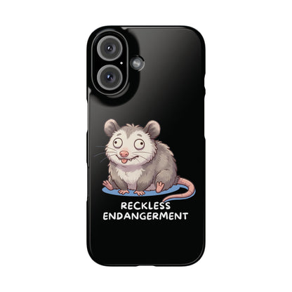 Opossum iPhone Case – Reckless Endangerment | Funny Goblin Mode - StoreCuriosity