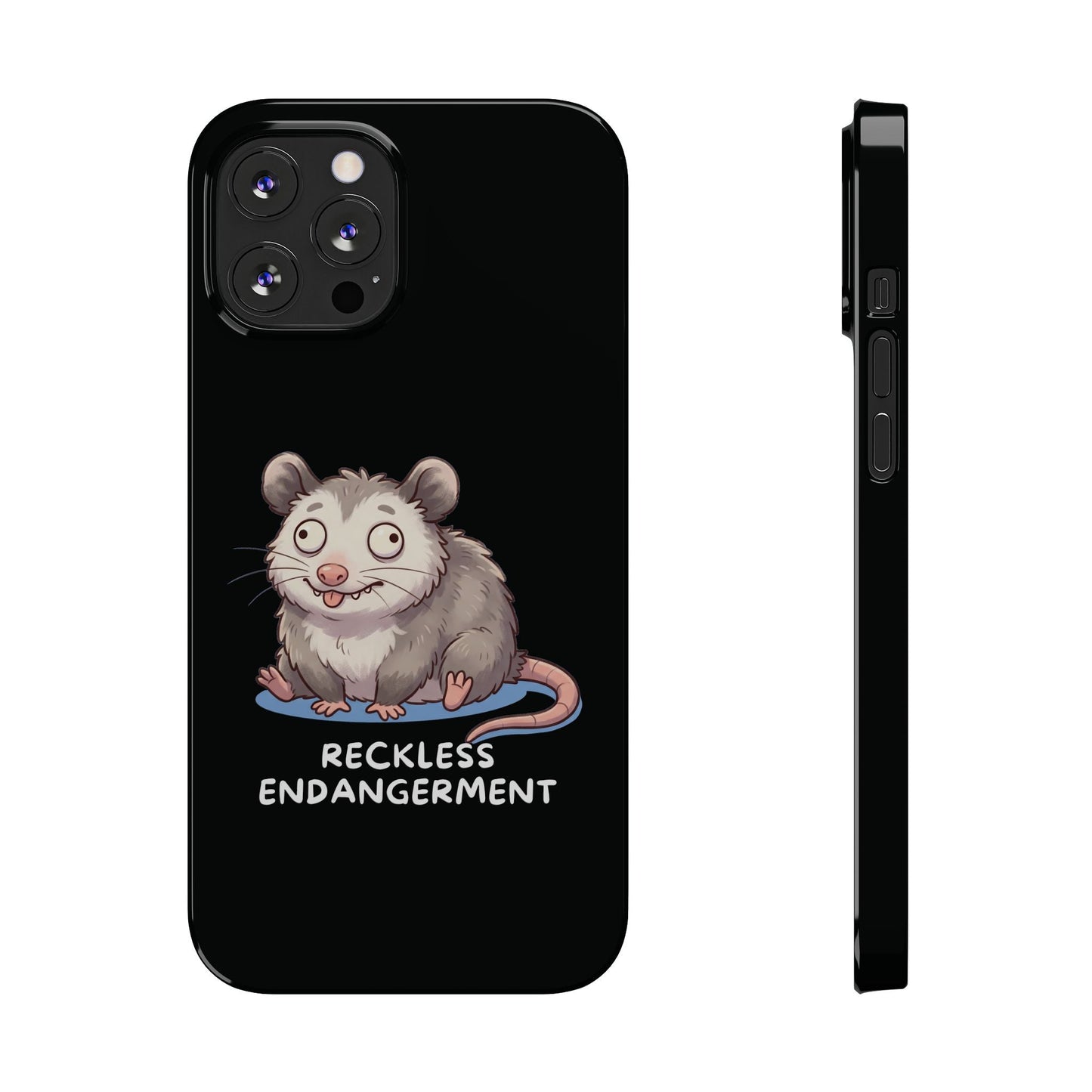 Opossum iPhone Case – Reckless Endangerment | Funny Goblin Mode - StoreCuriosity