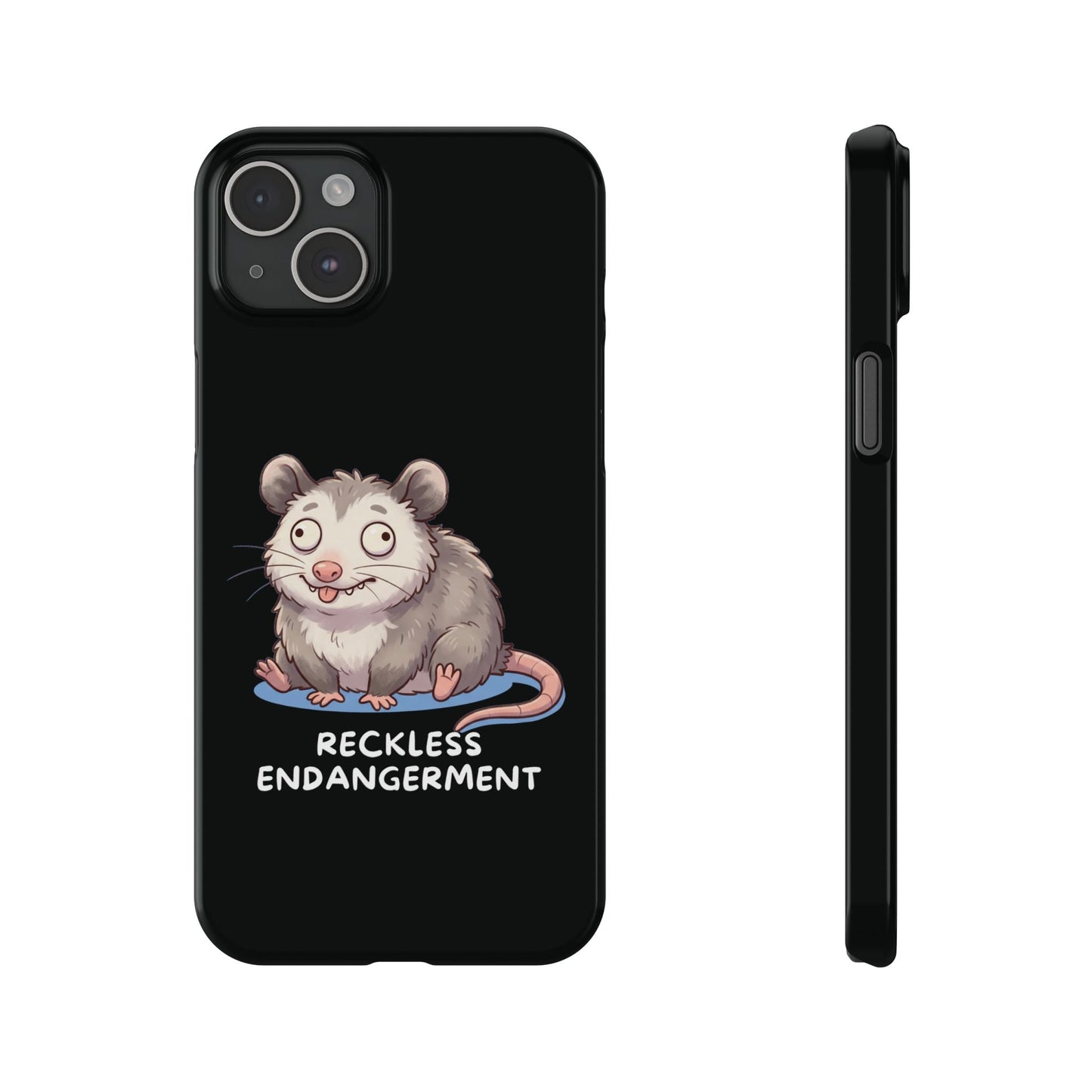 Opossum iPhone Case – Reckless Endangerment | Funny Goblin Mode - StoreCuriosity