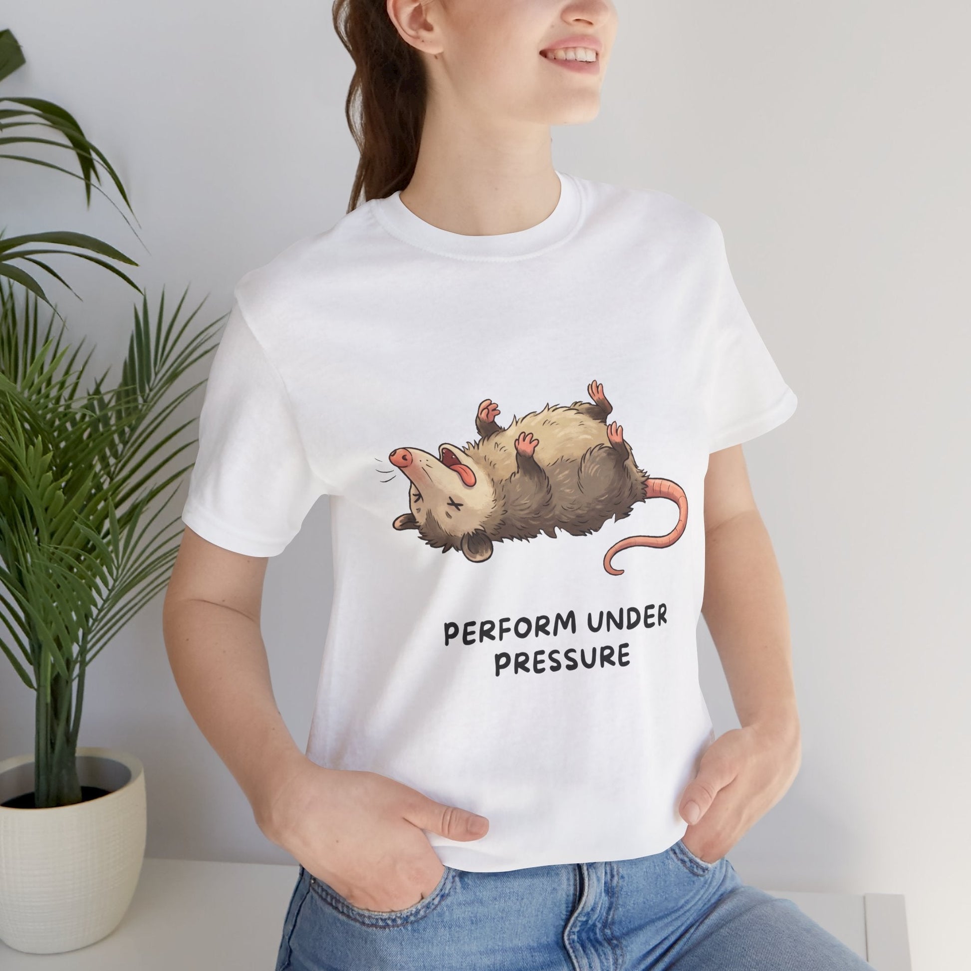 Opossum T-Shirt – Performs Under Pressure, Funny Stress Gift Tee - StoreCuriosity