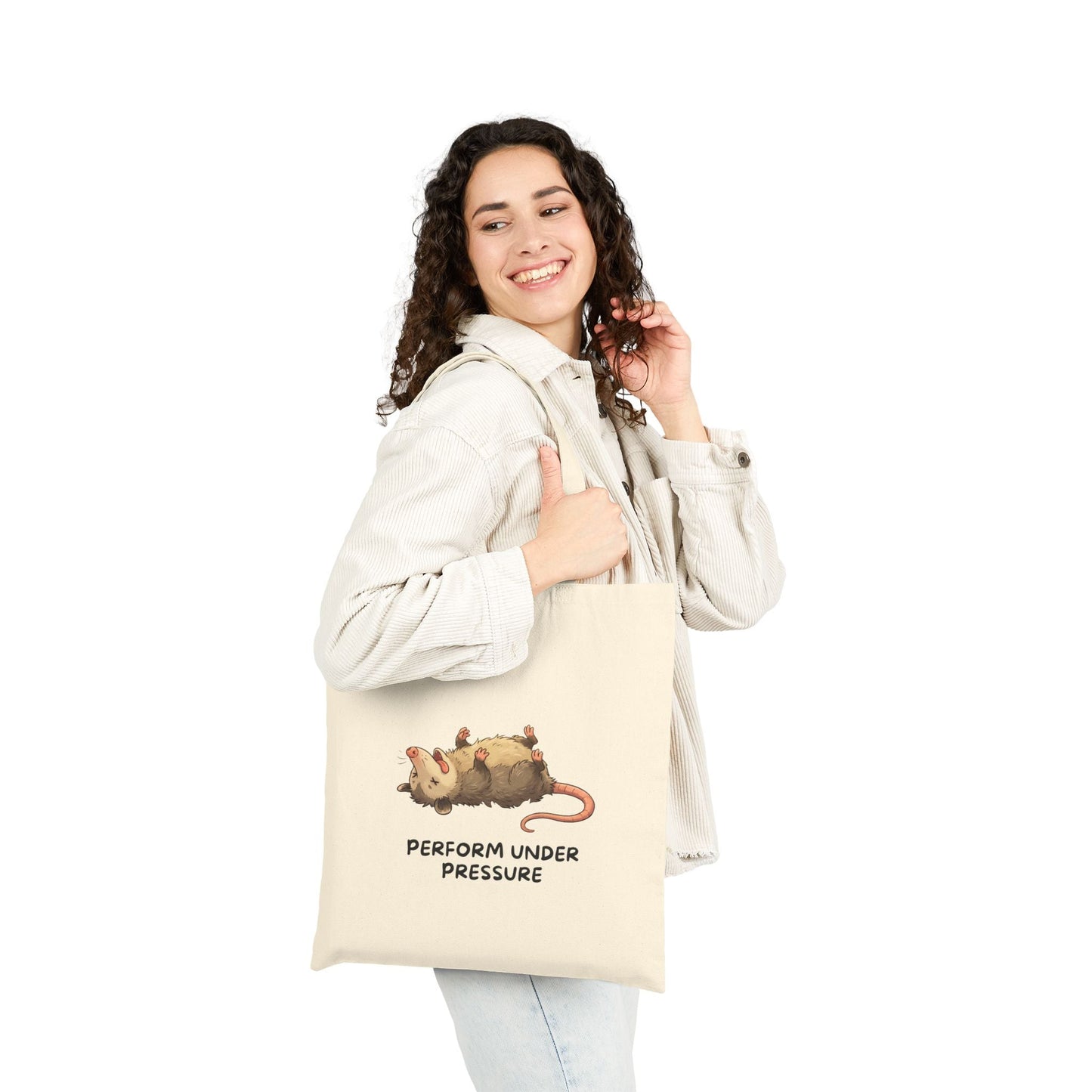 Opossum Tote Bag – Performs Under Pressure Funny Opossum Fan Gift - StoreCuriosity