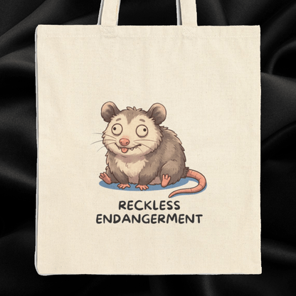 Opossum Tote Bag – Reckless Endangerment Cute Opossum Lover Gift - StoreCuriosity Main