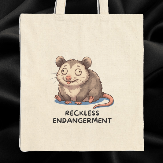 Opossum Tote Bag – Reckless Endangerment Cute Opossum Lover Gift - StoreCuriosity Main