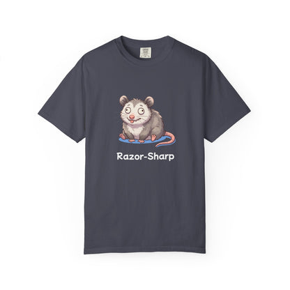 Funny playing dead opossum t-shirt – hand-drawn customizable design, gift for opossum lovers