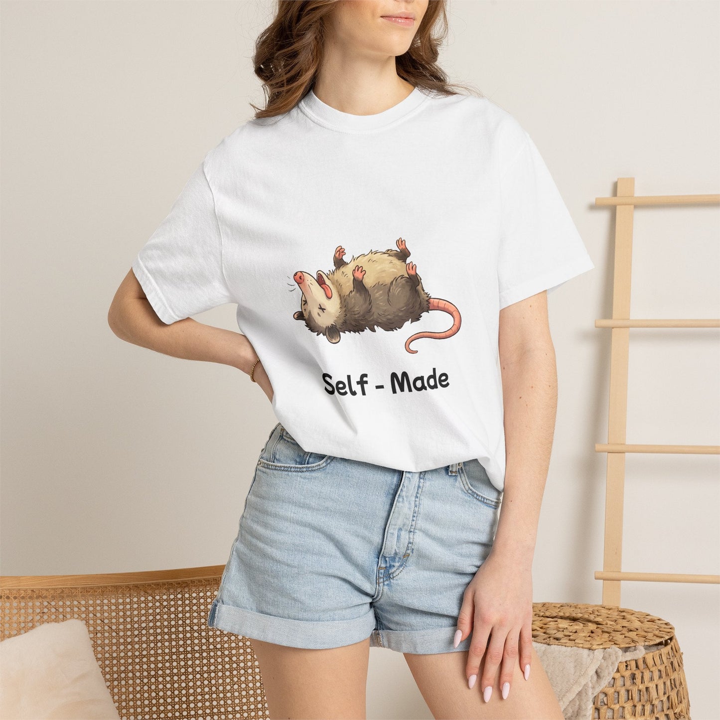 Customizable opossum t-shirt – hand-drawn opossum design, gift for opossum lovers
