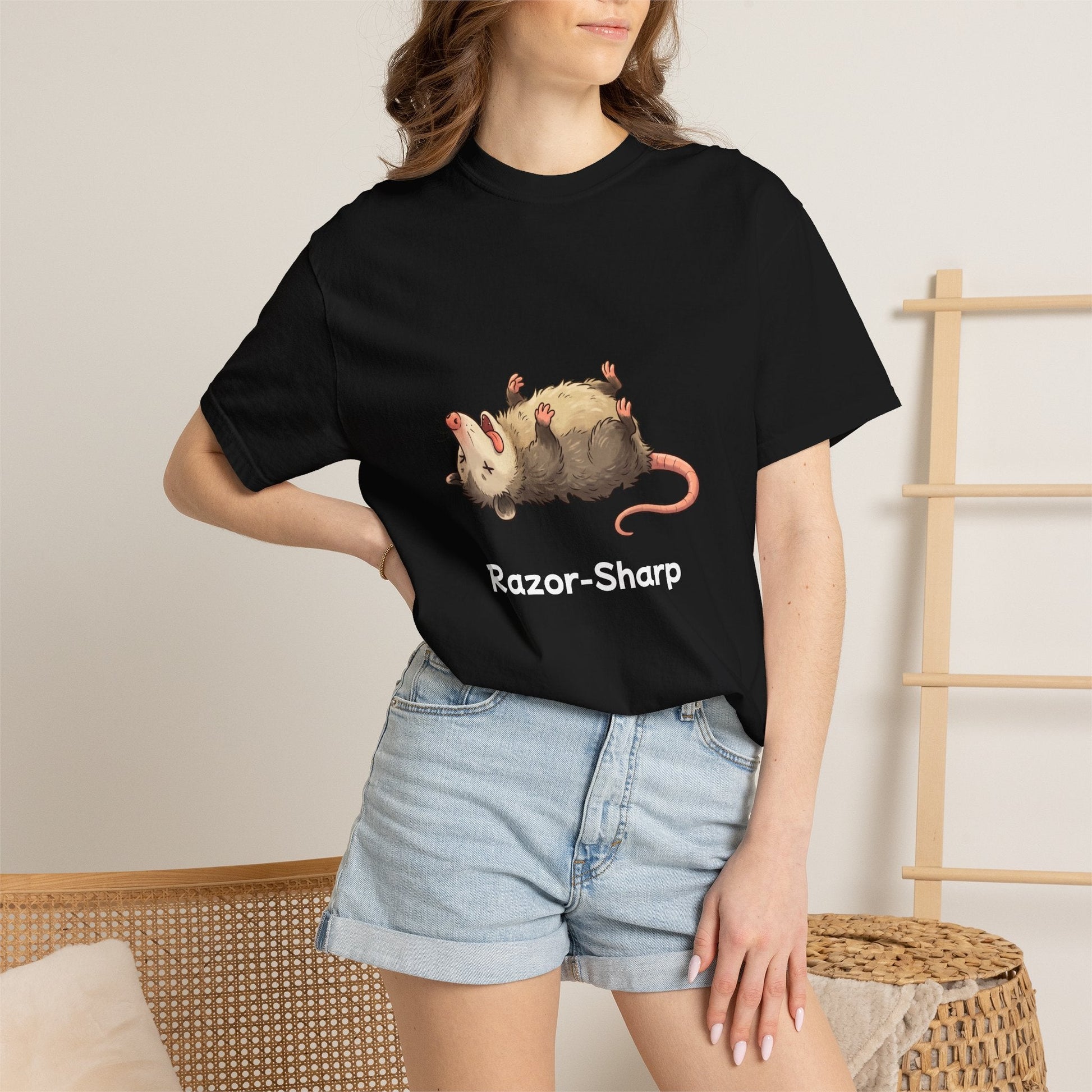 Customizable opossum t-shirt – hand-drawn opossum design, gift for opossum lovers