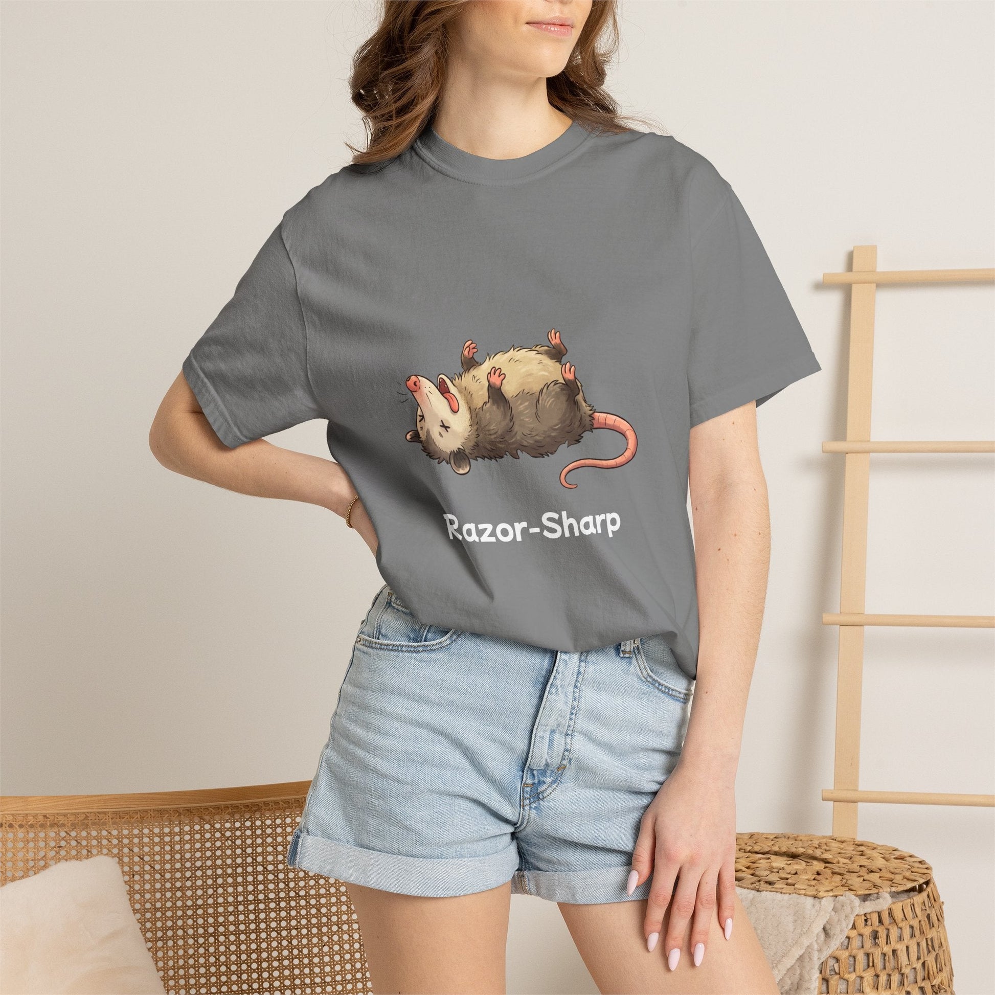 Customizable opossum t-shirt – hand-drawn opossum design, gift for opossum lovers