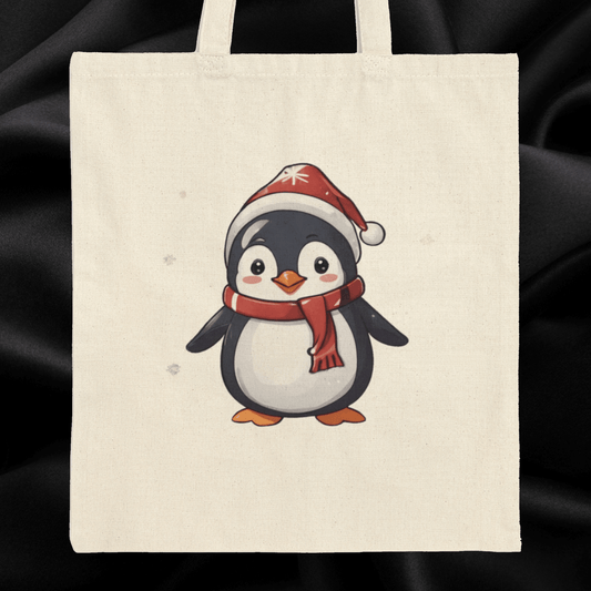 Tote Bag Christmas Penguin - StoreCuriosity Main