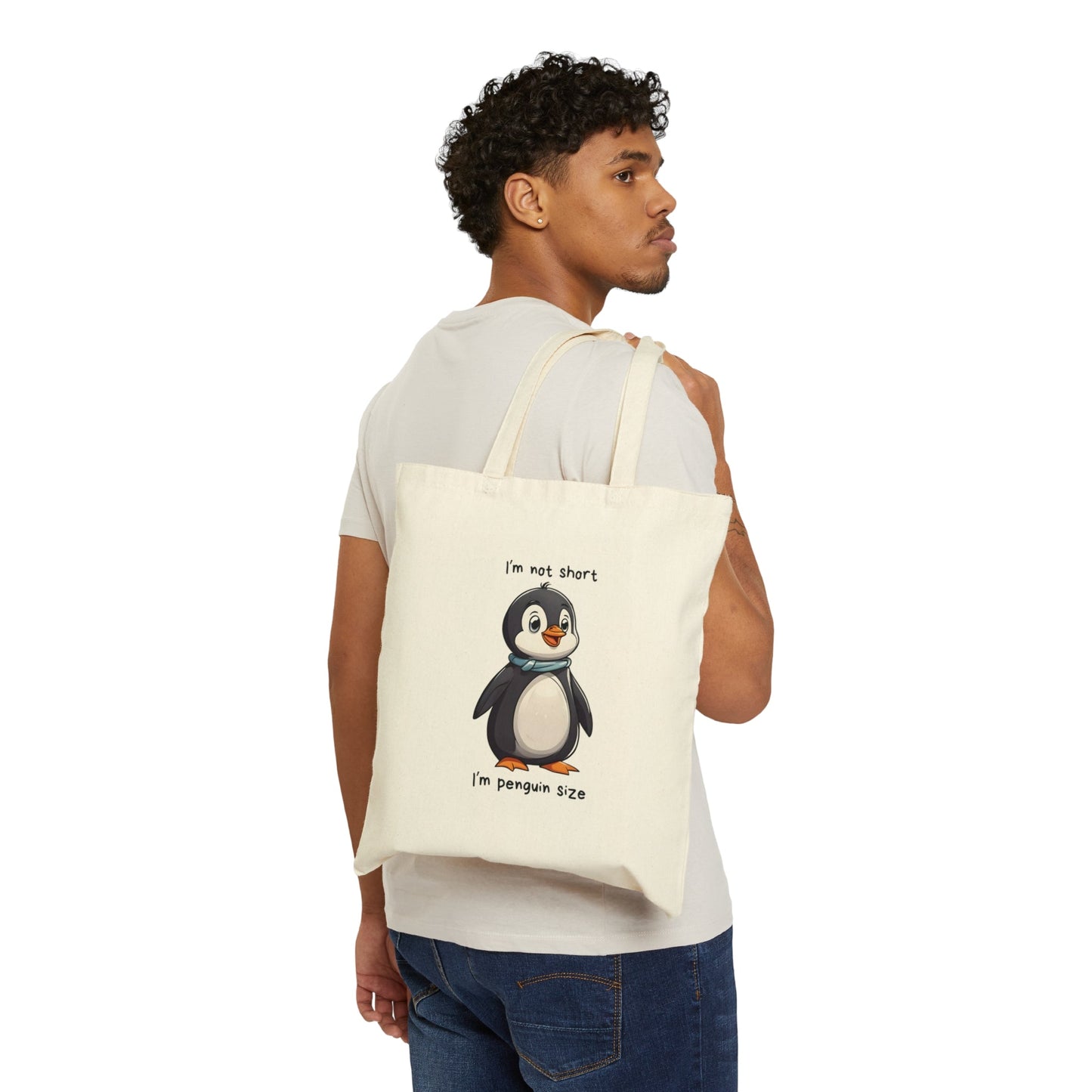 Tote Bag Cute Penguin Size - StoreCuriosity