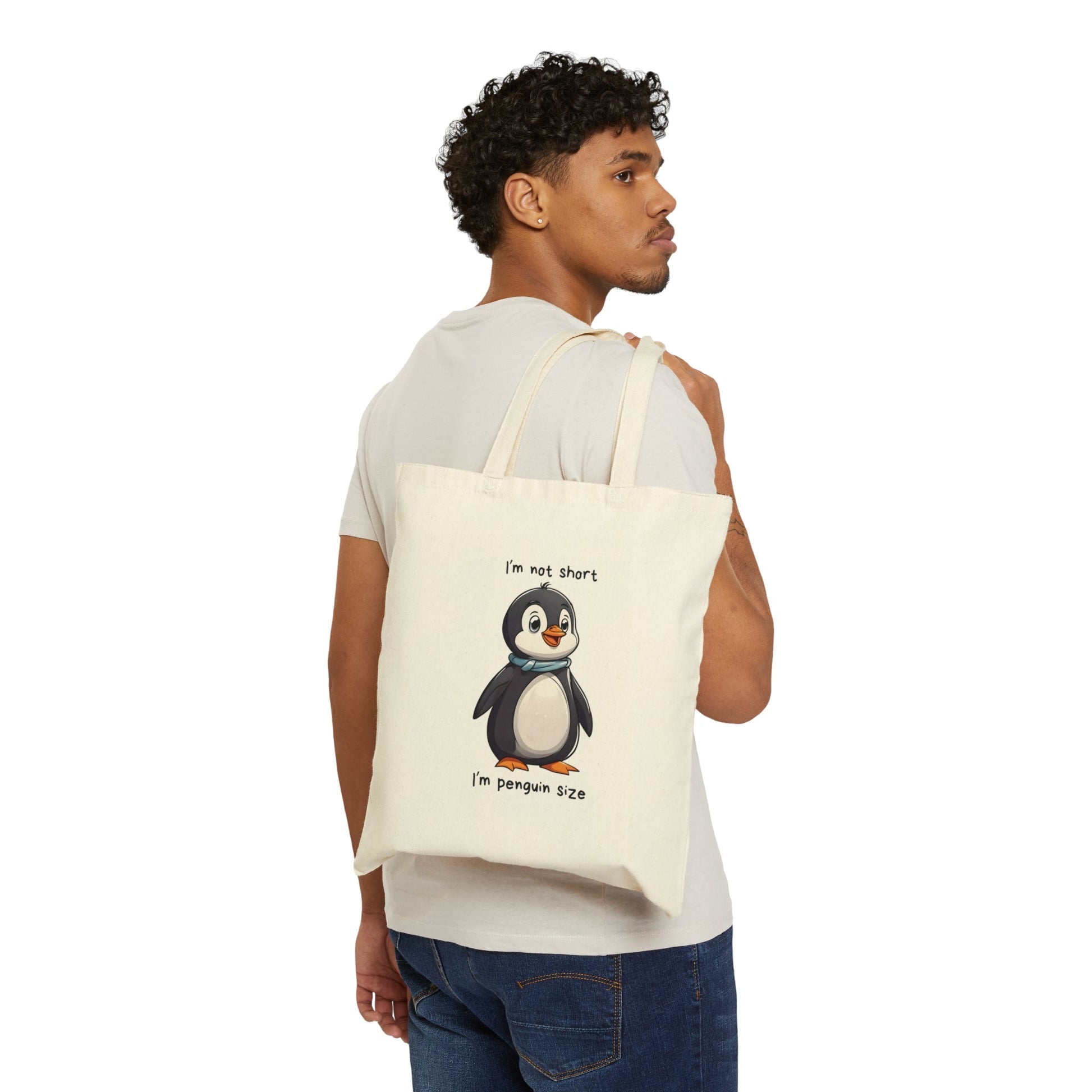 Tote Bag Cute Penguin Size - StoreCuriosity