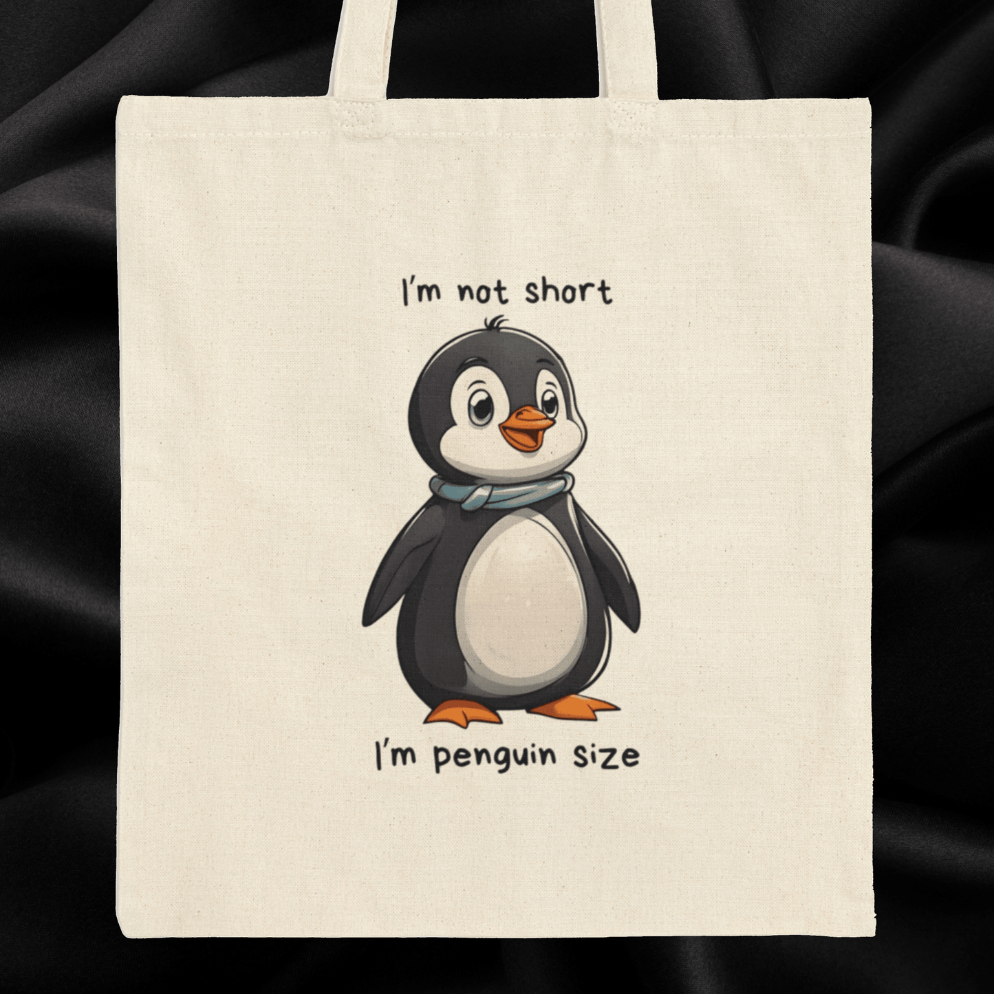 Tote Bag Cute Penguin Size - StoreCuriosity
