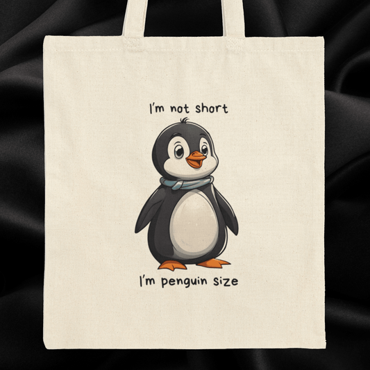 Tote Bag Cute Penguin Size - StoreCuriosity