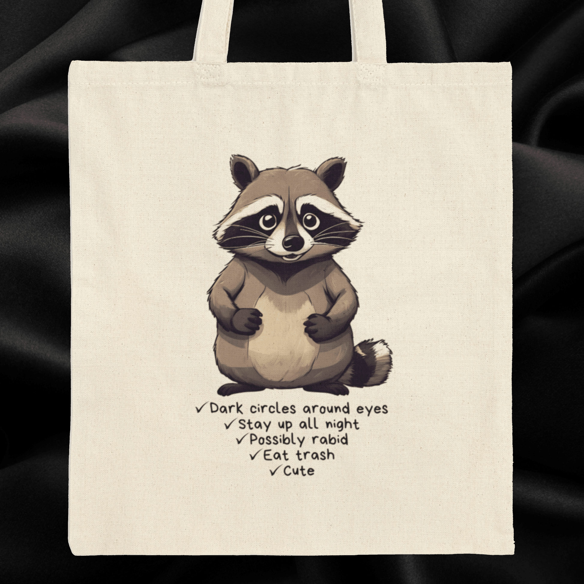 Tote Bag Cute Raccoon - StoreCuriosity Main