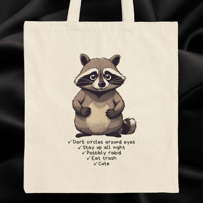 Tote Bag Cute Raccoon - StoreCuriosity Main