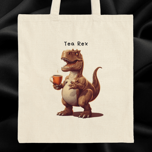 Tote Bag Tea Rex T - Rex Dinosaur - StoreCuriosity
