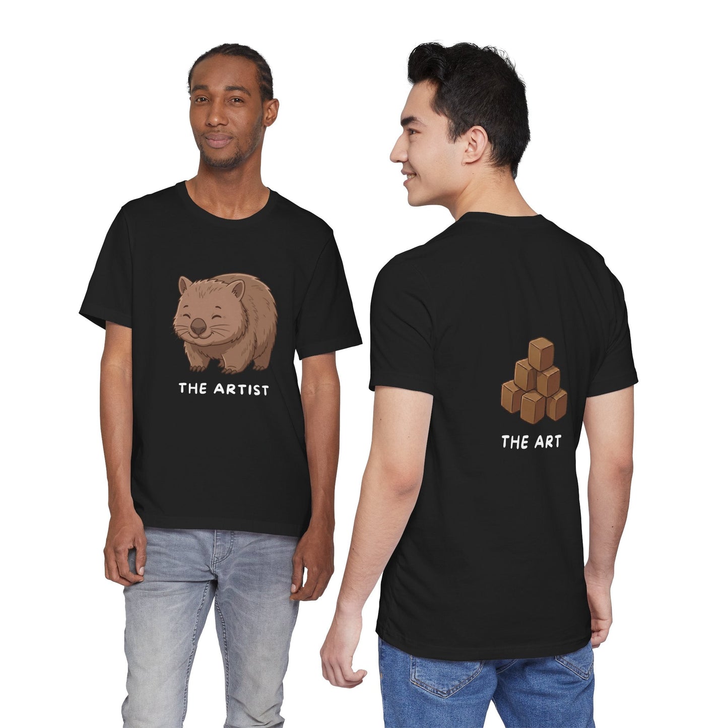 Wombat T-Shirt – The Artist & His Cubic Masterpieces Front/Back Tee - StoreCuriosity Main